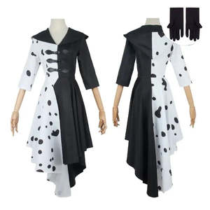 Costume de Cruella De Vil sexy pour cosplay, idéal pour Halloween, Noël, anniversaires, soirées à thème anime, TV, animaux - Product Image 5