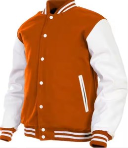 2024 unisexe personnalisé Baseball hiver veste haute qualité en cuir hommes décontracté Chenille broderie Esprit coton imprimé tissu - Product Image 6