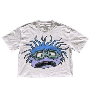 Ensemble t-shirt et short délavés à l'acide avec broderie en détresse personnalisés Jogger strass élégant à la mode ensemble de shorts 2 pièces pour hommes - Product Image 4