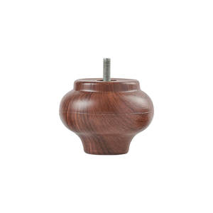 Patas de Muebles AREZO de Diseño Moderno, Forma de Calabaza, Plástico, 12 cm, Diámetro de 6 cm, Atornillables, Soporte para Sofá Cama, Montaje con Tornillos para Sala de Estar - Product Image 1