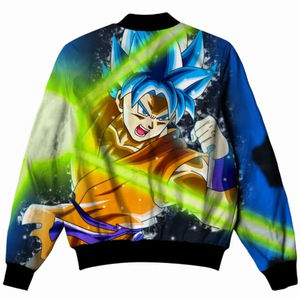 Veste bomber unisexe personnalisée à sublimation, devant uni, impression intégrale, hiver, à capuche, respirante, coupe-vent, vente directe d'usine - Product Image 4
