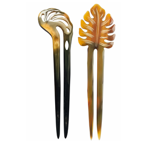 Búfalo cuerno pelo palo único hecho a mano diseño buey cuerno hecho palos alfileres accesorios para el cabello - Product Image 1