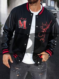 Veste en laine coupe étroite personnalisée pour hommes Bomber décontractée à la mode style Letterman pour la saison de baseball d'hiver Bouton tricoté - Product Image 5