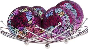 ลูกบอลแก้วโมเสคทำด้วยมือประดับต้นคริสต์มาสสำหรับประดับต้นไม้วันหยุดและตกแต่งบ้านลูกบอลแฮนด์เมดสวยงาม - Product Image 5