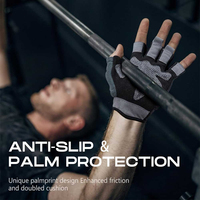 Guantes de Gimnasio Unisex de Cuero, Impermeables, para Levantamiento de Pesas, con Logotipo Personalizado, Medios Dedos, Características de Protección, Empaquetado OEM, Guantes de Fitness