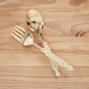 Ensemble de serveurs à salade de très bonne qualité, faits à la main, écologiques, en résine, pour la cuisine à domicile, Inde - Product Image 4