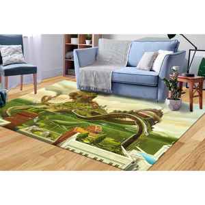 Alfombra de Paisaje Fantástico, Alfombra de Naturaleza Caprichosa, Tapete con Impresión Digital de Cuentos, Alfombra de Chenilla - Product Image 4