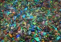 Spécimen brut d'opale noire éthiopienne pierre précieuse polie pour la fabrication de pierres et de bijoux jeu et feu de couleur naturelle
