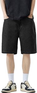 Pantalones cortos de mezclilla Vintage Premium para hombre, pantalones cortos vaqueros lavados desgastados, ropa de calle, ropa de verano informal, venta al por mayor 2025 - Product Image 2