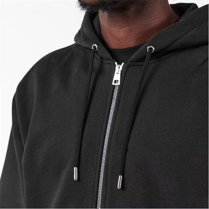 Solid Color Hoodie with Adjustable Drawstring Soft Fleece Zip Up Hoodie <b>for</b> <b>Men</b> Warm Winter Hoodie with <b>Pouch</b> Pocket - Product Image 6