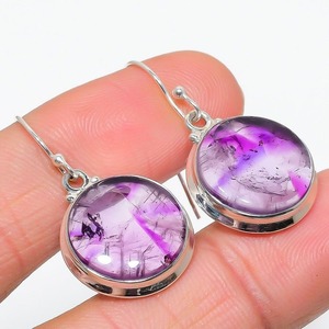 Women's Boho Style <b>Silver</b> 925 Sterling Gemstone <b>Earrings</b> Trending Handmade Amethyst <b>Drop</b> <b>Earrings</b> for Party Jewelry Gift - Product Image 2