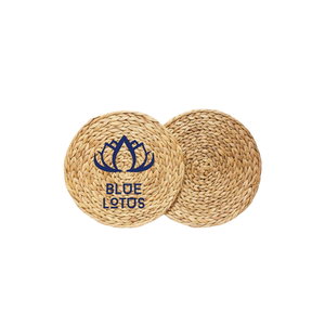 Tapis de table rond en jacinthe d'eau PREMIUM-Produit durable fabriqué à la main au Vietnam - Product Image 1