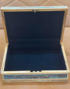 Sultana Handcrafted Large Egyptian <b>Mother</b> of Pearl Wooden Jewelry Box - Inlaid Mosaic Organizer (11.8x8x3.5 In) - Product Image 2