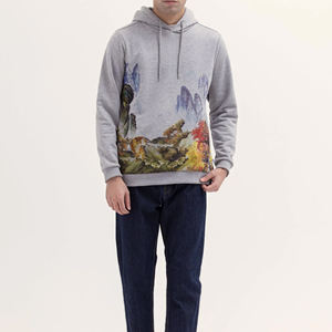 Pull-over de luxe à impression personnalisée Sweats à capuche personnalisés en coton imprimé pour hommes Vente en gros - Product Image 6