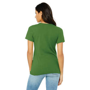 T-shirt à manches courtes en jersey décontracté pour femme, 100% coton peigné Airlume, 32 fils simples, 4,2 oz, avec applications boutonnées - Product Image 3