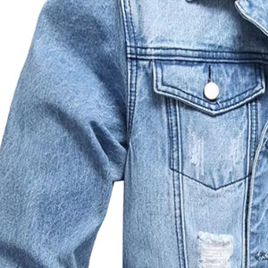 Chaqueta Vaquera de Alta Calidad para Hombre, Nueva Moda Primavera, Estilo Urbano, Tallas Grandes, con Cierre de Cremallera, Reversible e Impermeable - Product Image 4
