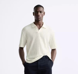 Motif solide à manches courtes pour hommes classiques pour polo maillot décontracté intelligent pour les week-ends de bureau de voyage et les activités quotidiennes - Product Image 4