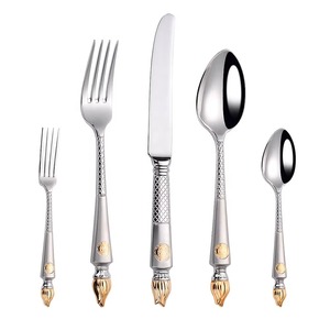Ensemble de couverts en acier inoxydable moderne et soigné, améliore la vie quotidienne, apporte beauté, durabilité, praticité, repas, fêtes - Product Image 1