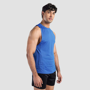 Bajo MOQ transpirable nuevo diseño hombres camiseta sin mangas para venta en línea última llegada Fitness ropa de alta calidad hombres camiseta sin mangas - Product Image 3