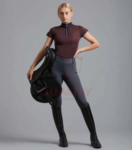 Chemise d'équitation pour femmes, tissu athlétique extensible, respirant, évacuant l'humidité, performance, vêtements d'équitation - Product Image 2