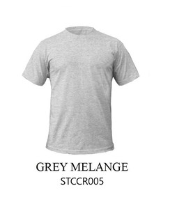 เสื้อยืดคอกลมธรรมดาผ้าฝ้ายโพลีเอสเตอร์ Unisex สีทึบผสมขนาดพร้อมโลโก้ที่กําหนดเองเสื้อทีเปล่าราคาขายส่ง - Product Image 5