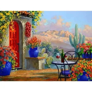 Azulejo de porcelana Interior de decoración de acento suroeste Mikki Senkarik ARTE DE PAISAJE MSA256AT acabado mate azulejo cuadrado Función de ladrillo refractario - Product Image 1