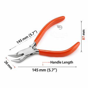 MANAN INSTRUMENTS Alicates de punta curva de 5.7 pulgadas (145 mm) de acero inoxidable de precisión para doblar alambre, manualidades DIY de alta calidad - Product Image 3