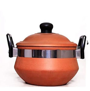 Vẽ Tay Đất Sét Kadhai Với Nắp Cho Nấu Ăn Gà Biryani Rau Trong Chậm Nấu Ăn Khỏe Mạnh Quá Trình Tại Bán Buôn Giá Rẻ Giá - Product Image 3