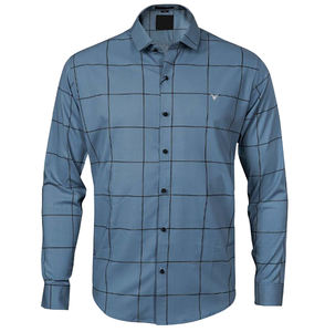 เสื้อเชิ้ตผ้าฝ้าย100% กันยับของผู้ชายเสื้อเชิ้ตฤดูร้อนลายดอกไม้ผ้าสักหลาดอย่างดีหรูหราสำหรับซัพพลายเออร์บังกลาเทศ - Product Image 6