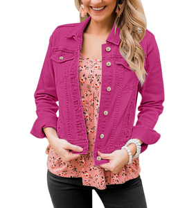 Chaqueta Vaquera Personalizada para Mujer, Color Sólido, Invierno, Impermeable, Reversible, Transpirable, Rellena de Poliéster y Lona, para Uso en Exteriores/Ciudad - Product Image 1