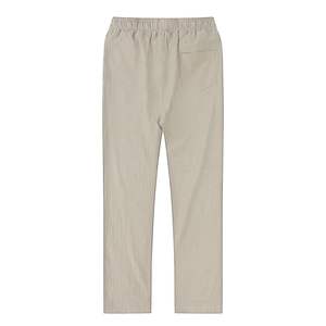 Pantalon en lin et coton pour hommes Pantalon en lin de couleur unie respirant pour hommes - Product Image 2