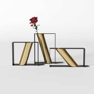 Urnas de metal antiguas elegantes hechas a mano, macetas y centros de mesa de metal decorativos para el hogar y eventos, jarrones de bambú y madera - Product Image 4