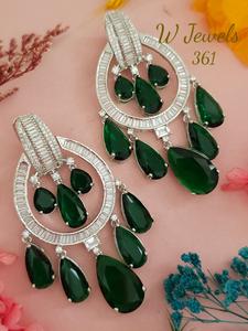 Pendientes de rubí elegantes de lujo para mujeres y niñas Joyas de latón de moda para fiestas de compromiso y Aniversario - Product Image 2