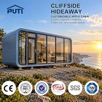 Cabine modulaire Apple empilable de 20 et 40 pieds, pod préfabriqué pour projets touristiques de Noël, hébergement portable avec salle de bain privée