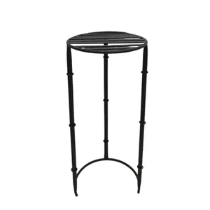 Set Of 3 Iron Round Planter Stand Black Color Medium Size Seed Planter stand For Indoor & Garden Decoration
