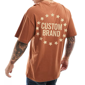 Camisetas de algodón 100% de peso pesado de calidad superior Ajuste de gran tamaño con logotipo personalizado Longitud larga y tela gruesa 260 gramos - Product Image 1