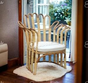 Nouveau Look extérieur et intérieur Patio enfants bambou canne rotin extérieur dîner chaise salon et salon moderne rotin enfants chaise - Product Image 2