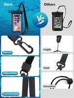 Sac de téléphone étanche IPX8 en PVC transparent, design sportif, universel, personnalisable, pour smartphone tactile – Vente en gros usine