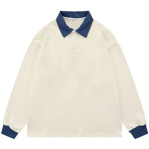 เสื้อสเวตเตอร์คอตตอนเป็นมิตรต่อสิ่งแวดล้อมสำหรับผู้ชายเสื้อสเวตเชิ้ตลำลองทรงหลวมมีฮู้ดปักโลโก้ - Product Image 1