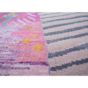 Alfombra Manchaha de Lana y Seda de Bambú con Patrón Abstracto, Anudada a Mano, Rosa y Morado, para Uso Doméstico - Les-1244 - Product Image 3