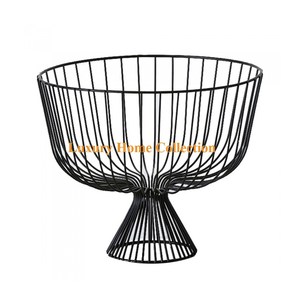 ถังเก็บผลไม้ดูดีไซน์เนอร์สีทองโต๊ะสองชั้นเงางามอุปกรณ์จัดระเบียบ - Product Image 3