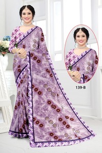 ชุดส่าหรีผ้าไหมผ้าซาตินส่าหรีดีไซน์แบบอินเดีย - Product Image 5