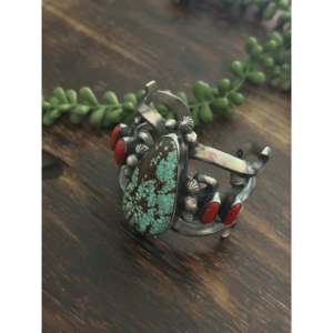 Chimney Butte Multi Stone & Sterling <b>Silver</b> Fashion <b>Cuff</b> <b>Bracelet</b> - Product Image 3