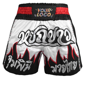Pantalones cortos de Muay Thai para hombre al por mayor personalizados de alta calidad 100% poliéster ropa de artes marciales para boxeo para adultos - Product Image 4