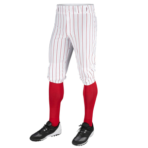 Vente en gros d'usine Maillot de baseball boutonné à col ras du cou avec pantalon Pinstipe Fabricant d'uniformes de baseball personnalisés au Pakistan - Product Image 6