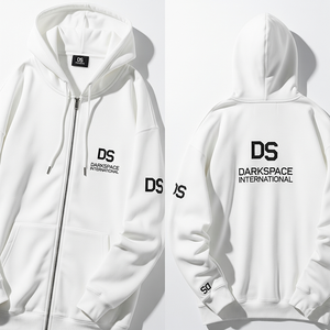 OEM personnalisable unisexe 100% coton sweat à capuche zippé respirant surdimensionné hiver col à capuche solide impression personnalisée écologique - Product Image 3