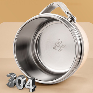 304 in acciaio inox per la casa di stoccaggio della cucina o scuola contenitore di riso 1.5L isolato contenitore per alimenti secchio - Product Image 1