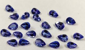 Tanzanite naturelle taille poire 4x6mm facettée - Tanzanite taille poire de qualité supérieure en vrac - Product Image 2
