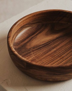 Tazón de madera de acacia natural para servicios de hotel de alta calidad - Product Image 3