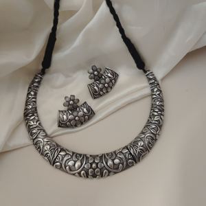 Direct From <b>Indian</b> Supplier Best Selling SHIVINKA High Quality High Grade Geometric Pattern Necklace Stud Earrings <b>Set</b> - Product Image 2